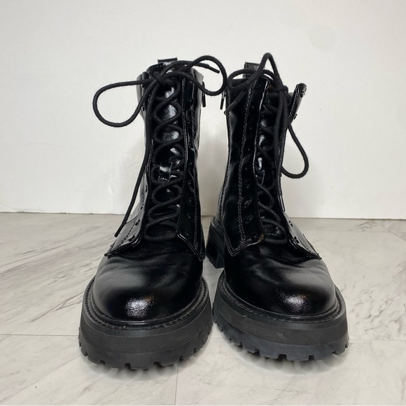 Dolce Vita Ranier Black Lace Up Combat Boot 9 - Picture 2 of 15